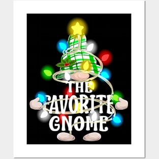 The Favorite Gnome Christmas Matching Family Shirt Posters and Art